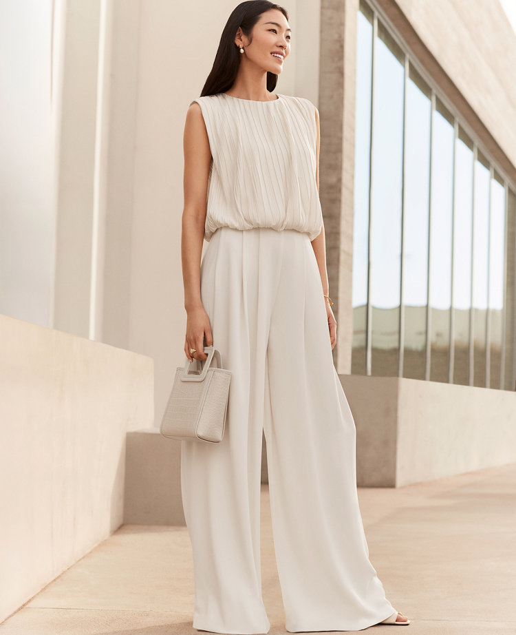 The Petite Triple Pleat Palazzo Pant