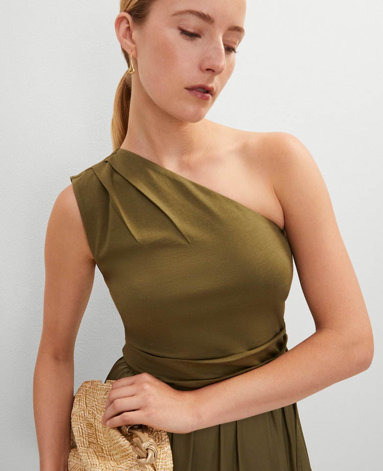 Ruched One Shoulder Top