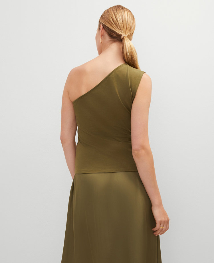 Ruched One Shoulder Top