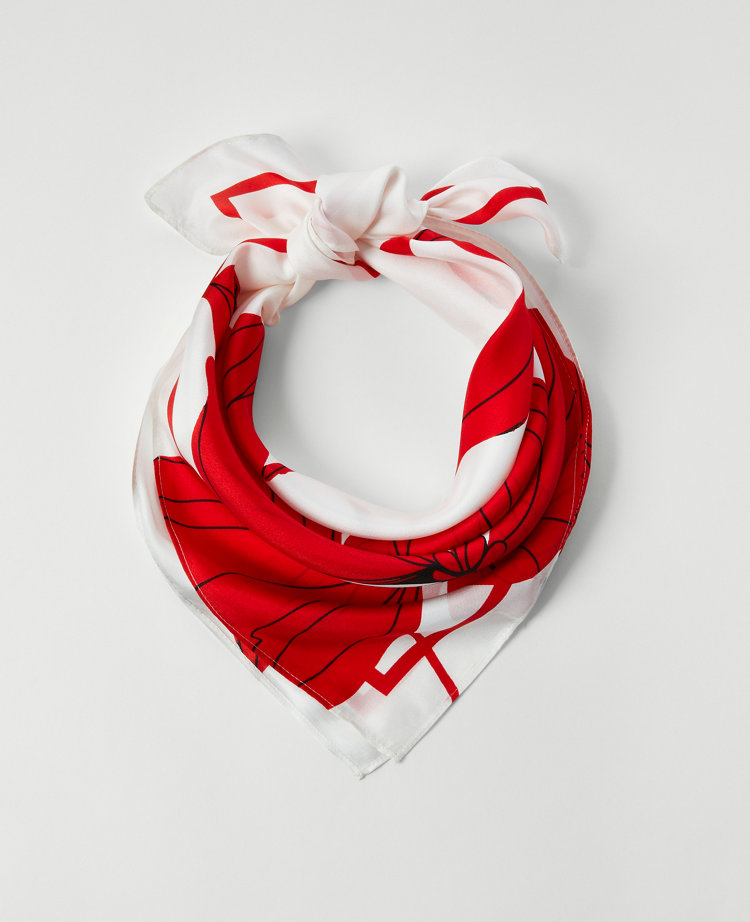 Floral Silk Square Scarf