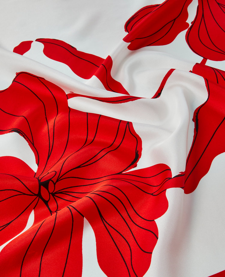 Floral Silk Square Scarf