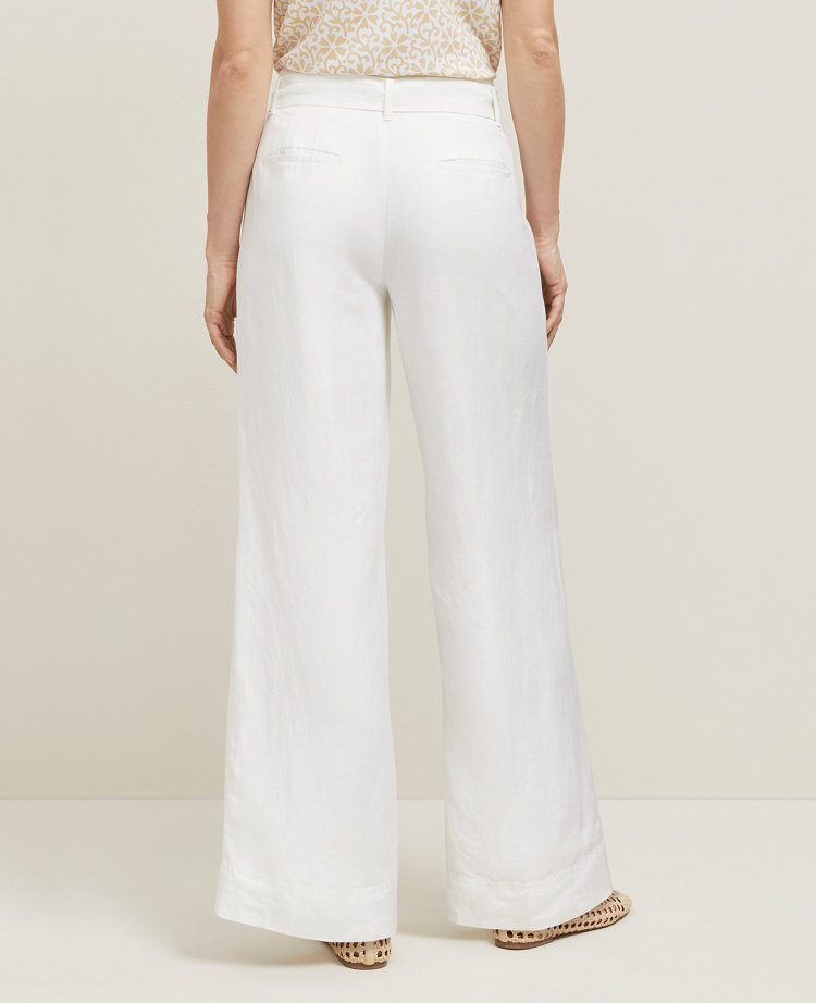 The Belted Wide-Leg Pant in Linen Blend — Curvy Fit