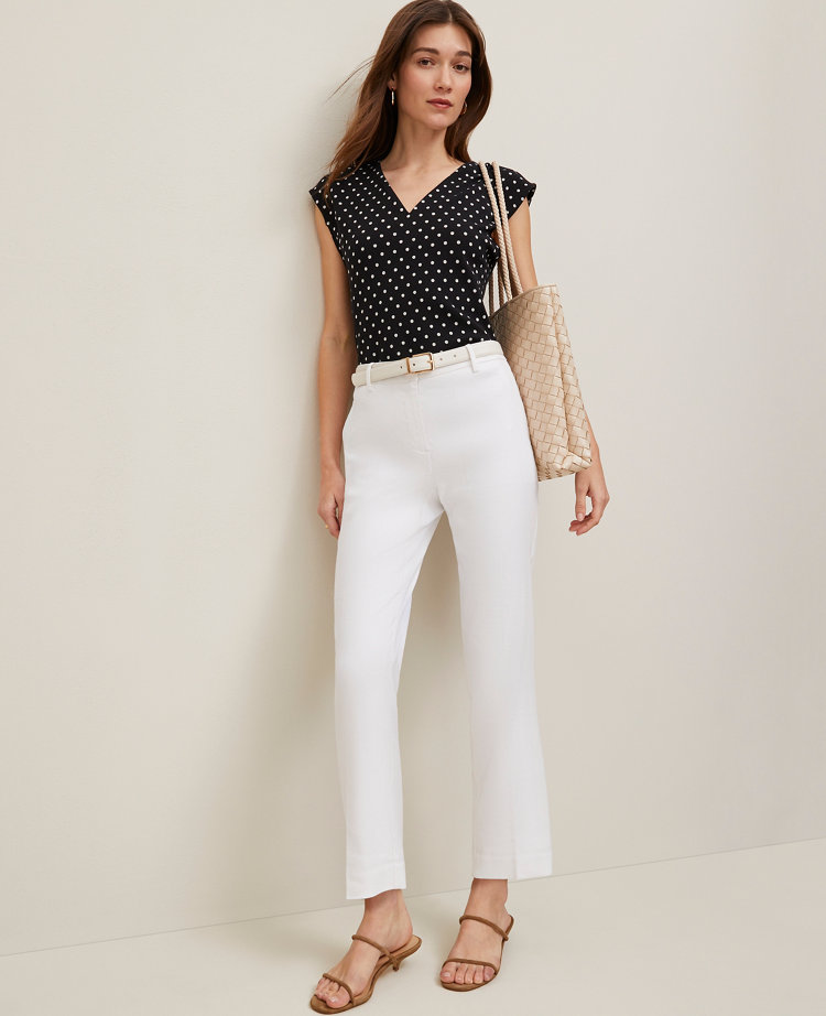 The Eva Ankle Pant in Linen Twill
