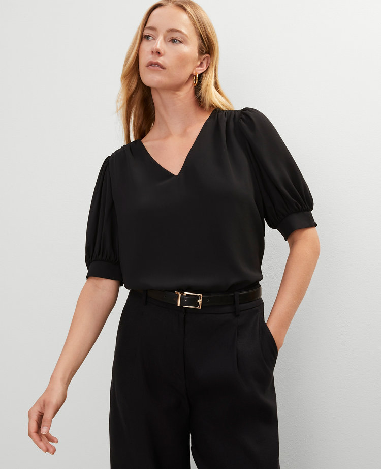 Petite V-Neck Popover