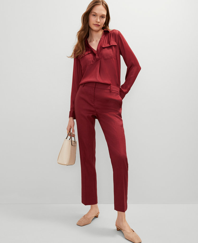 The Eva Ankle Pant in Linen Twill