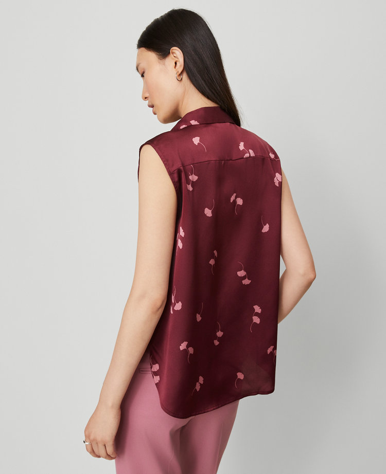 Shirred Yoke Sleeveless Shirt