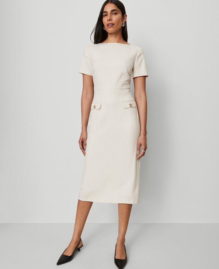 Striped Midi Sheath Dress