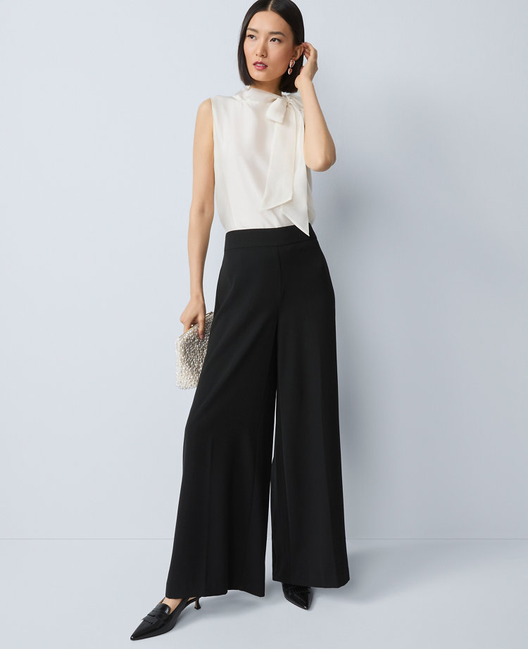 Ann Taylor The Statement Palazzo Pant In Black