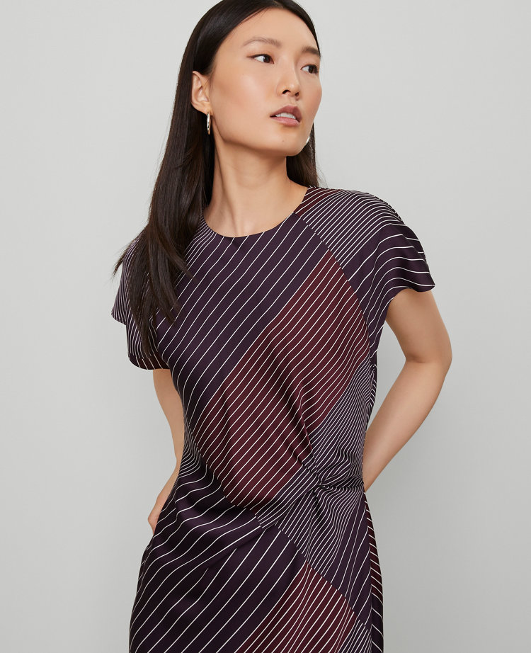 Petite Satin Twist Midi Dress