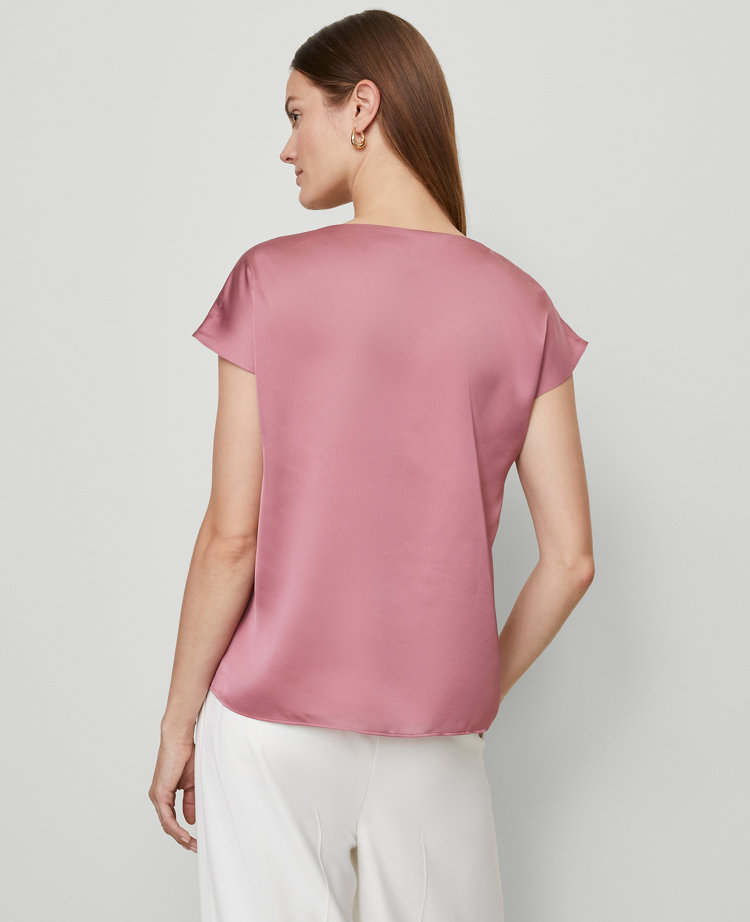 Satin Cowl Neck Top