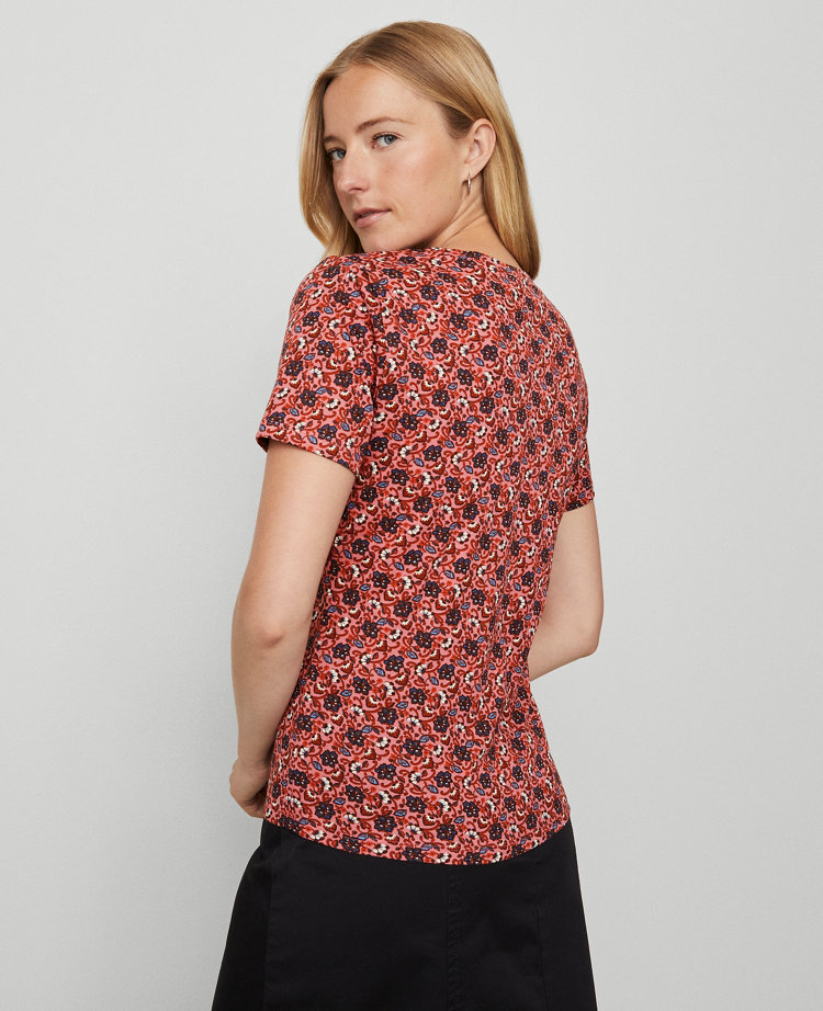 Weekend Collection Floral Crew Neck Tee