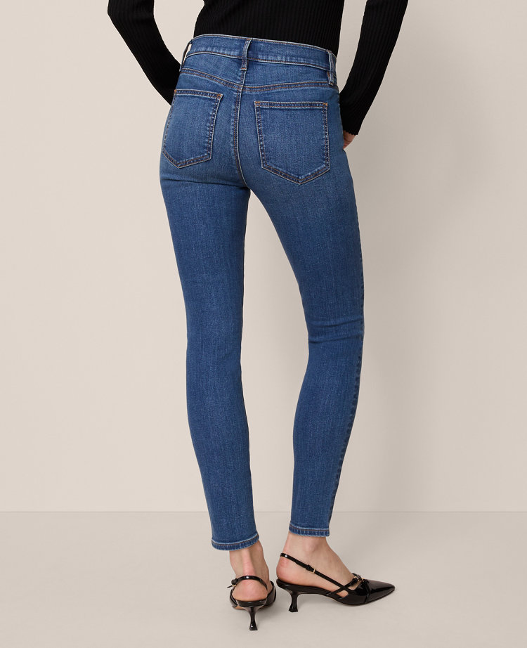 Petite Mid Rise Skinny Jeans in Classic Wash