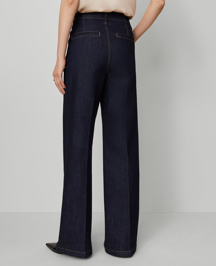 The Petite Darted Waist Denim Trouser
