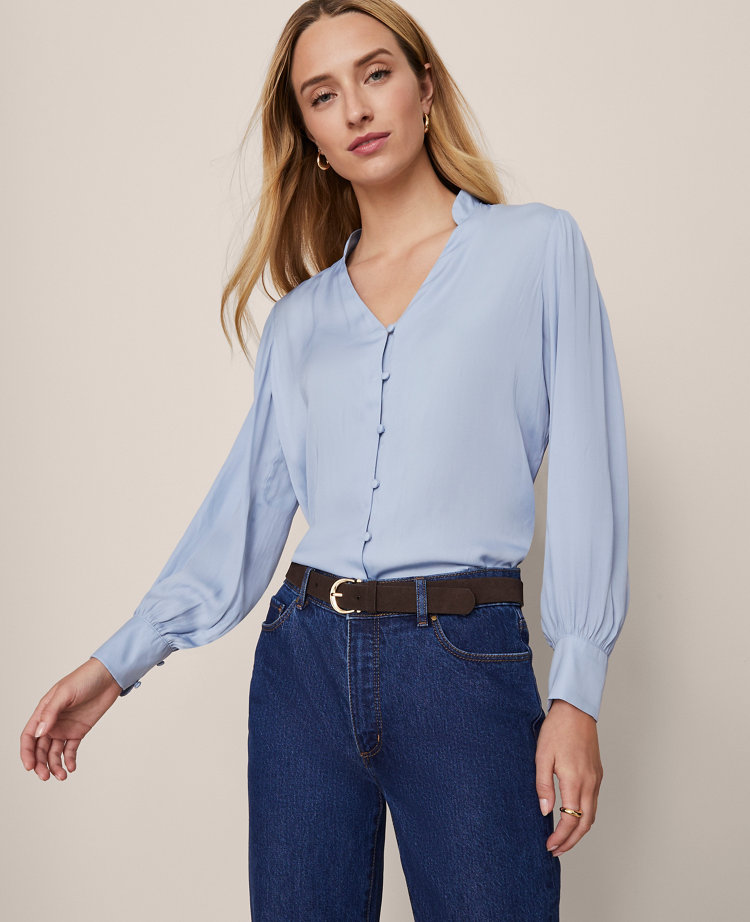 Petite V-Neck Popover
