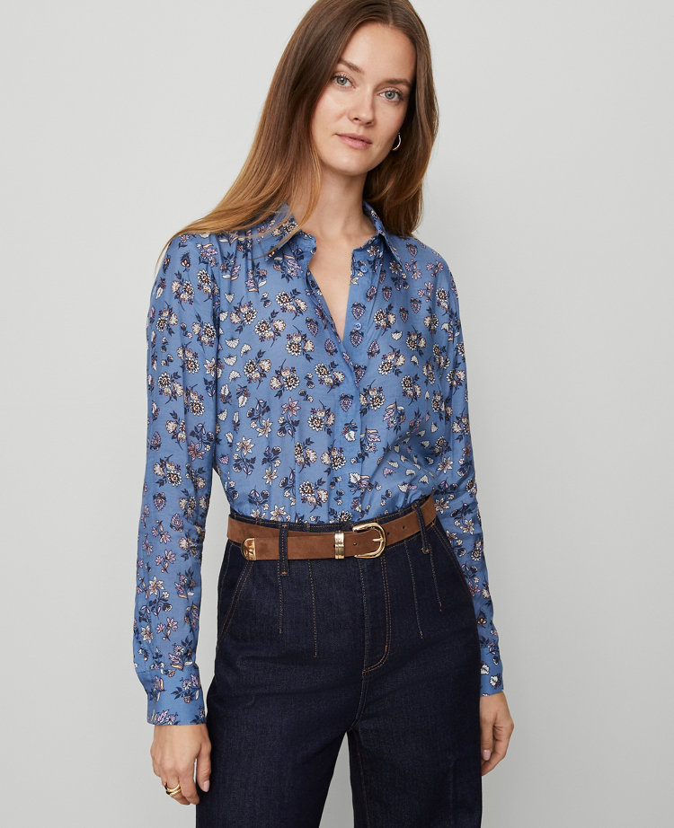 Floral Satin Essential Shirt