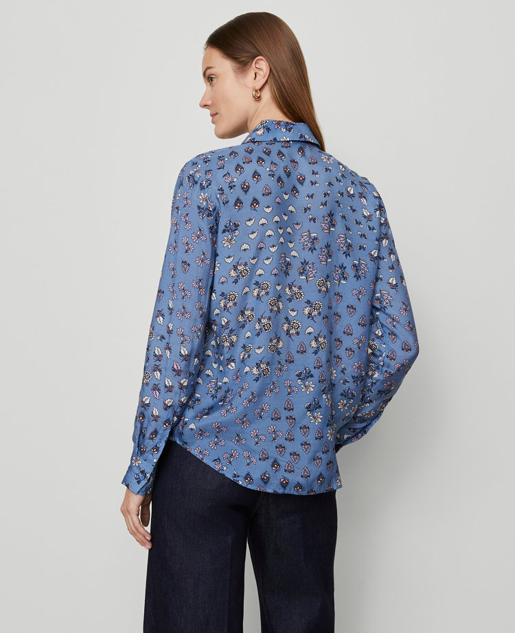 Floral Satin Essential Shirt