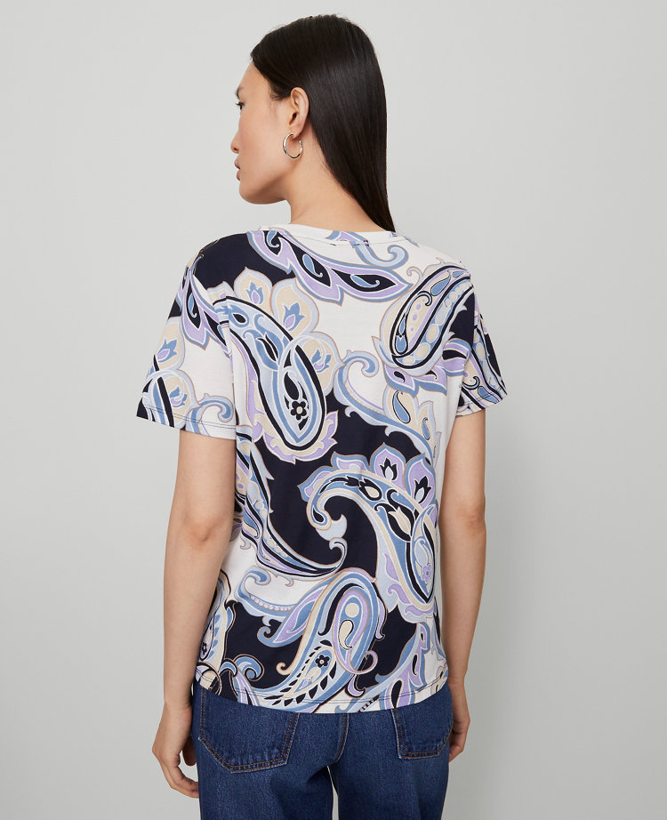 Paisley Crew Neck Tee
