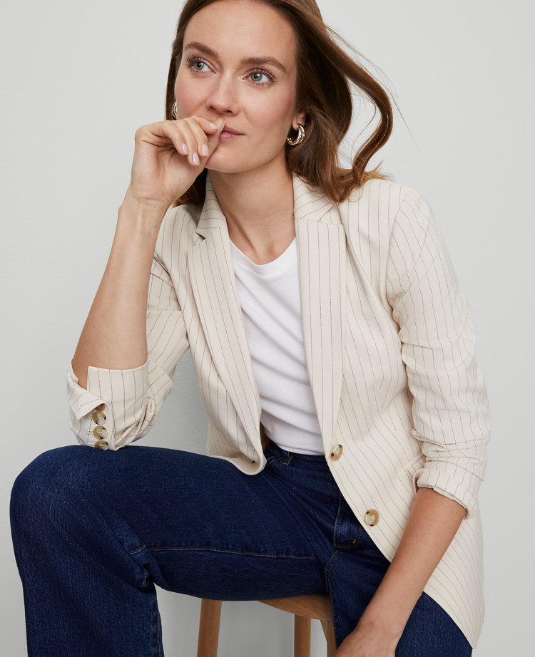 The Greenwich Blazer in Pinstripe