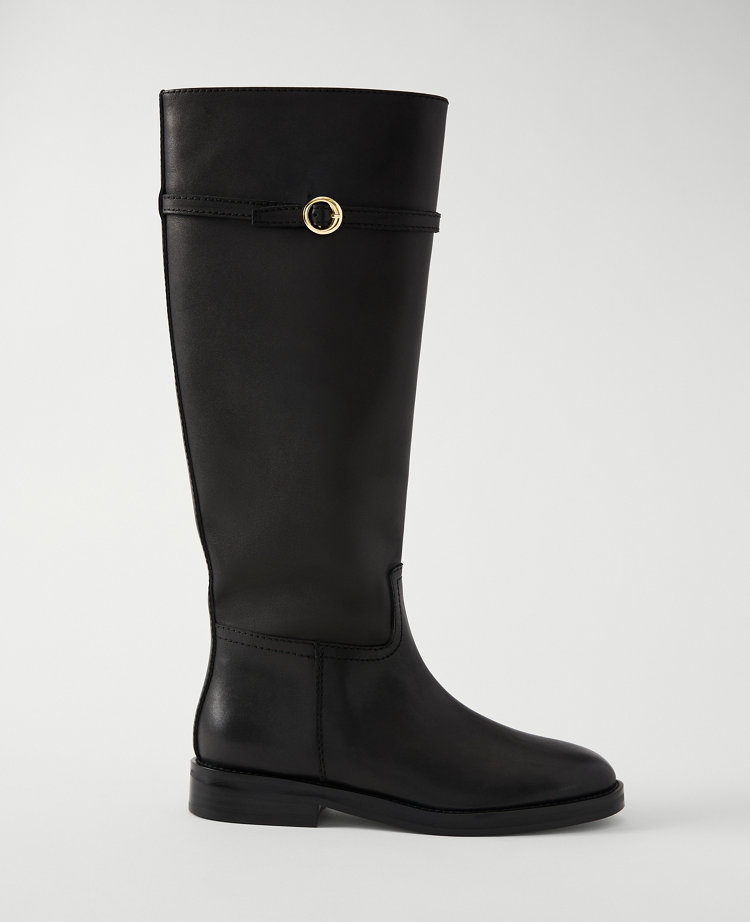 Chain Wrap Leather Riding Boot