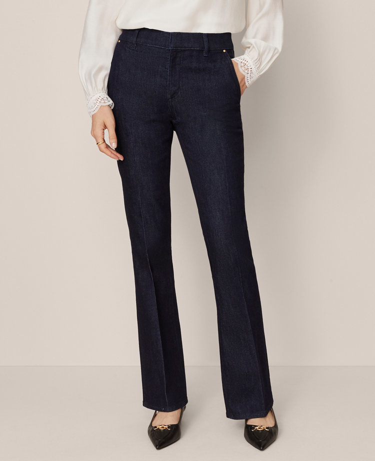 Ann Taylor Petite Mid Rise Boot Jean In Blue