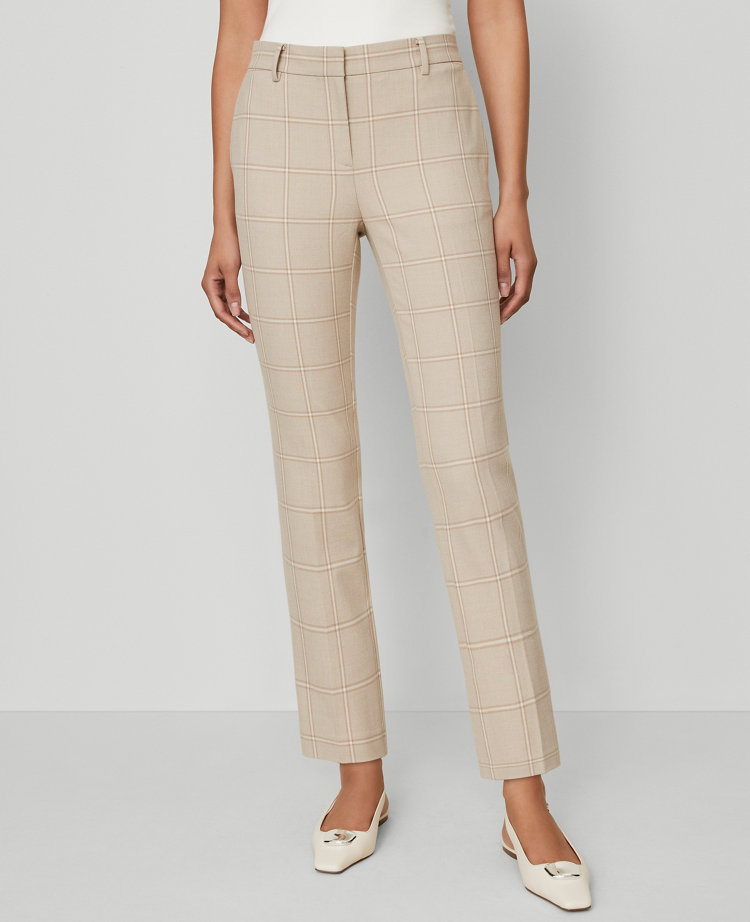 The Eva Ankle Pant in Plaid - Curvy Fit