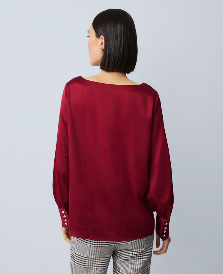 Satin Boat Neck Popover