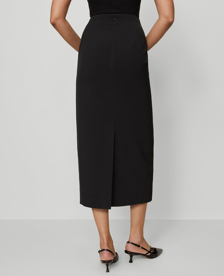 Petite Crepe Pocket Midi Skirt