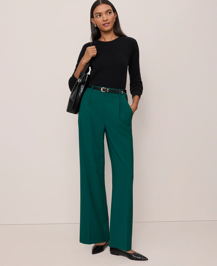 The Side Button Wide-Leg Pant