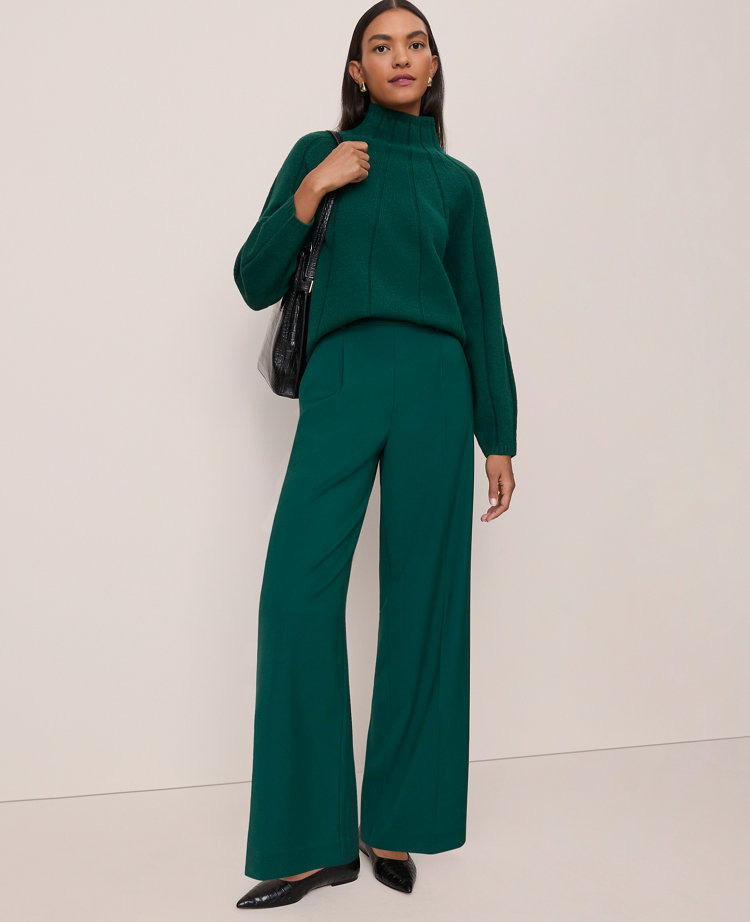 Ann Taylor The Side Button Wide-leg Pant