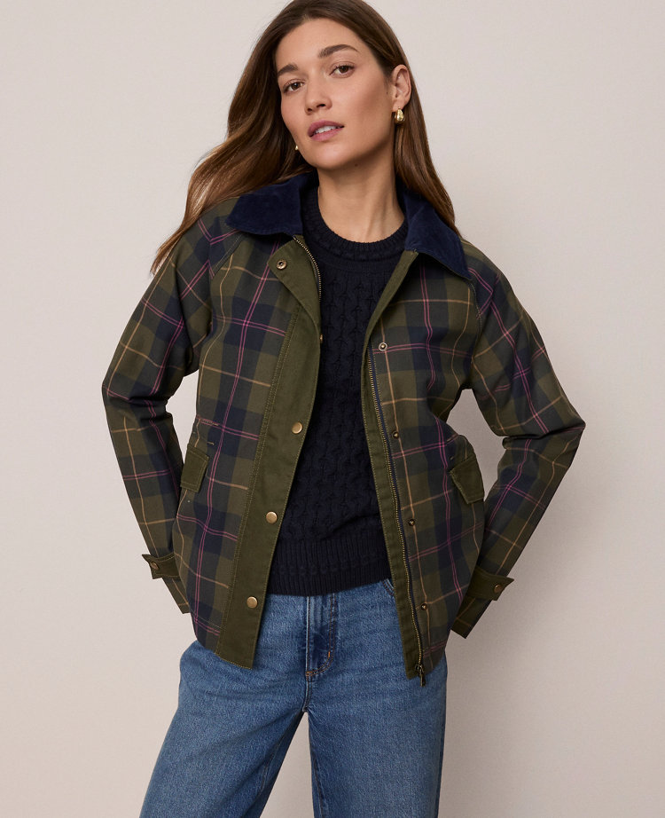Petite Weekend Collection Plaid Collared Jacket