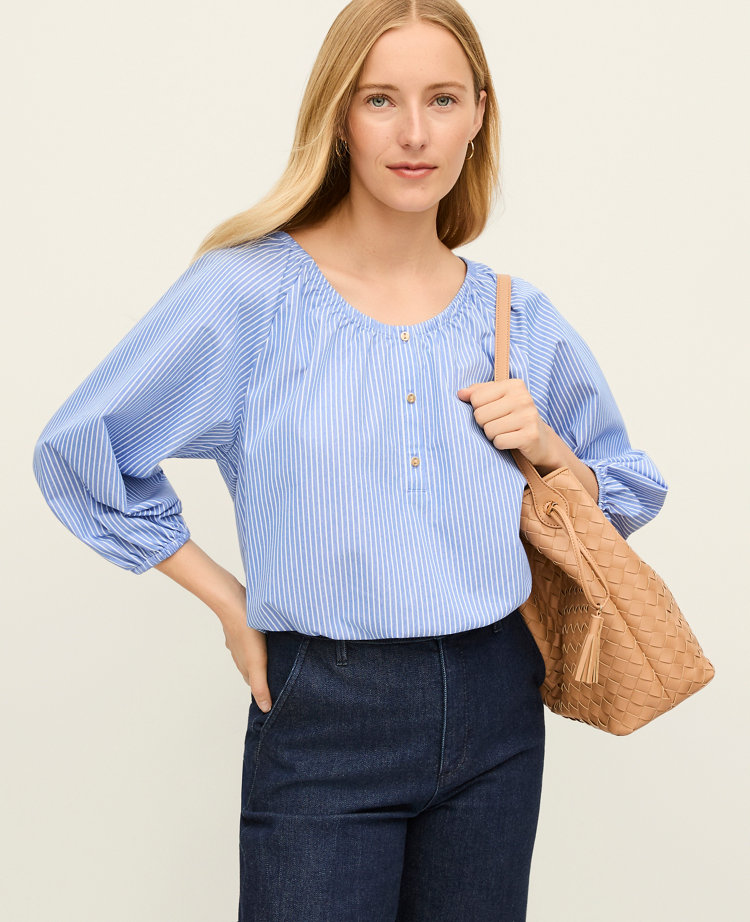 Striped Bubble Hem Top
