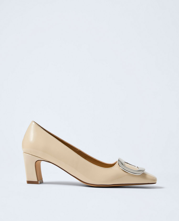 Ann Taylor Patent Leather Buckle Pump
