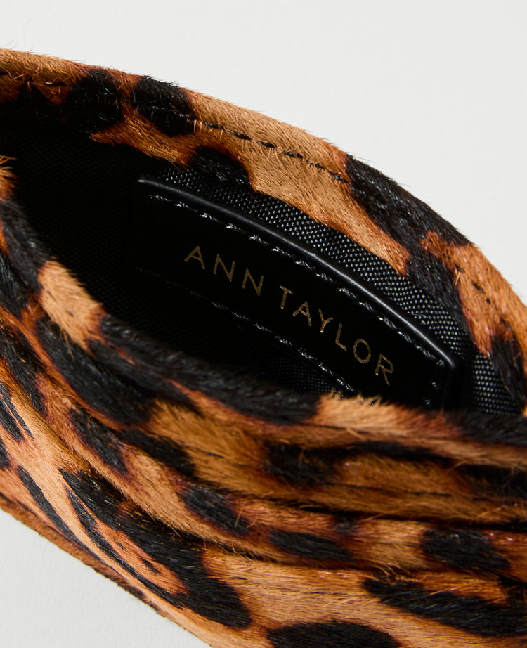 Animal Print Calf Hair Card Case