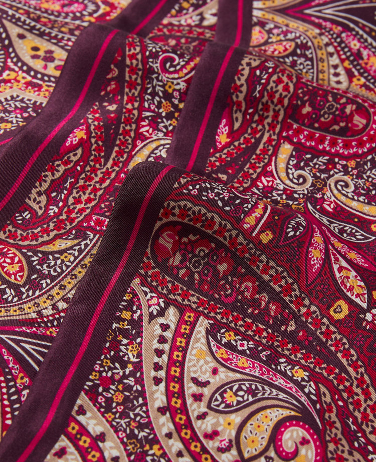 Skinny Paisley Silk Scarf