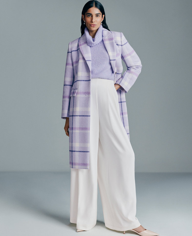 Plaid Chesterfield Coat