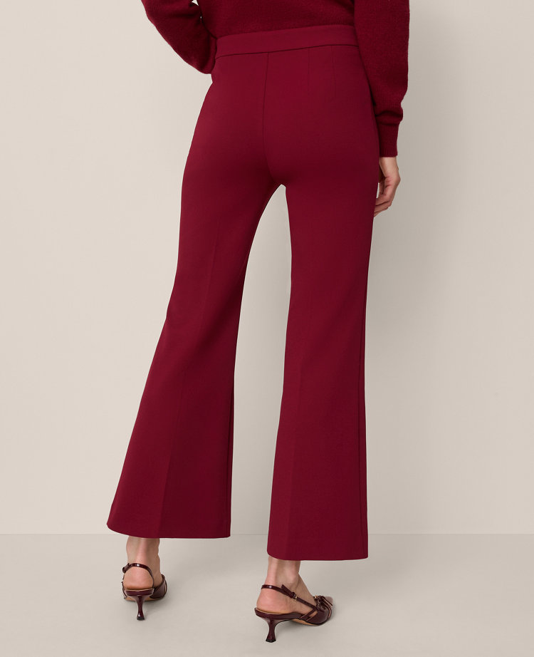 Ann Taylor The Side-zip Flare Pant In Burgundy