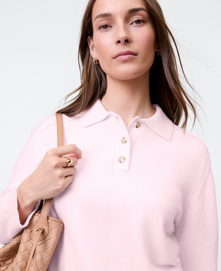 Ann Taylor Weekend Collection Henley Sweater Women's