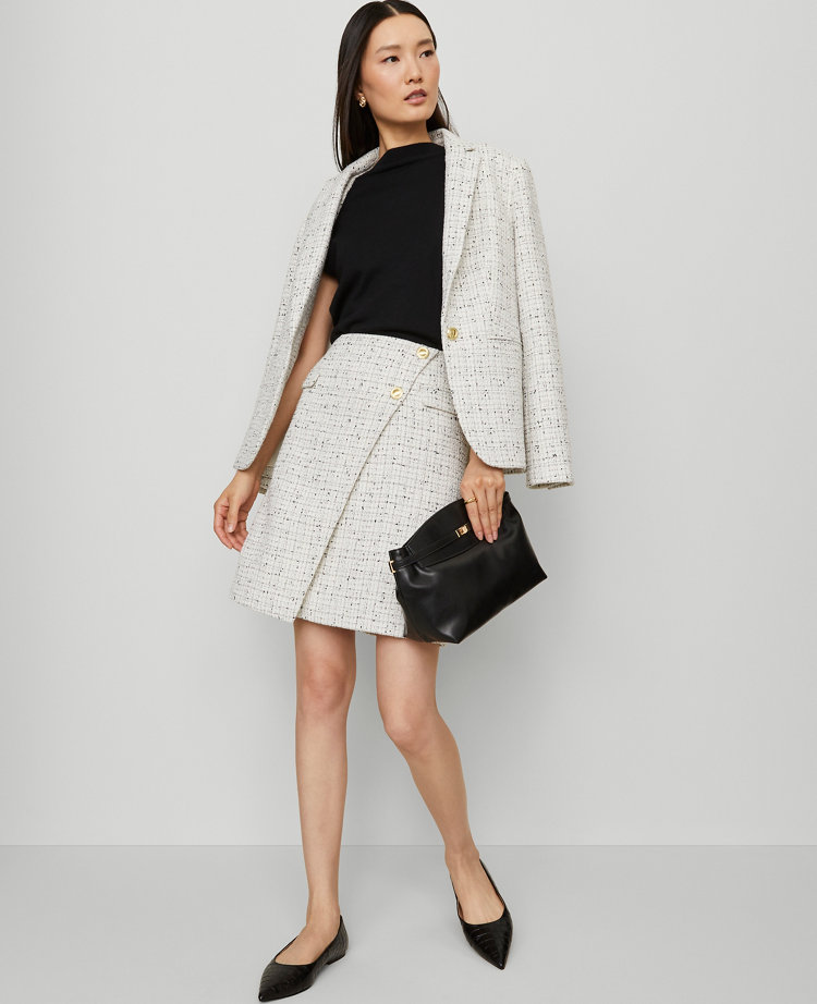 The Petite Hutton Blazer in Tweed