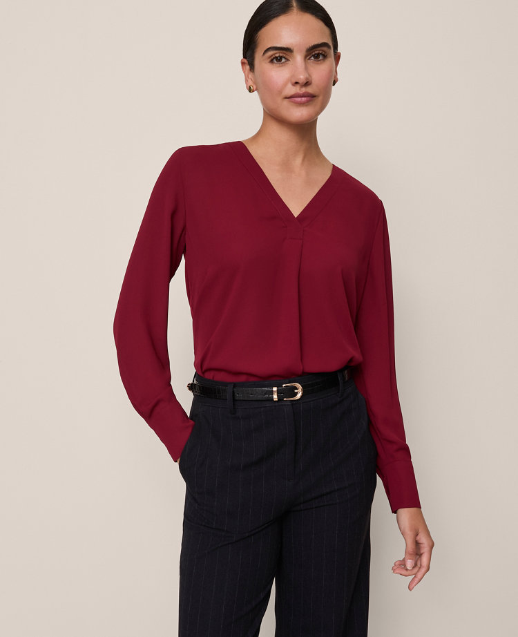 Mixed Media Pleated Top