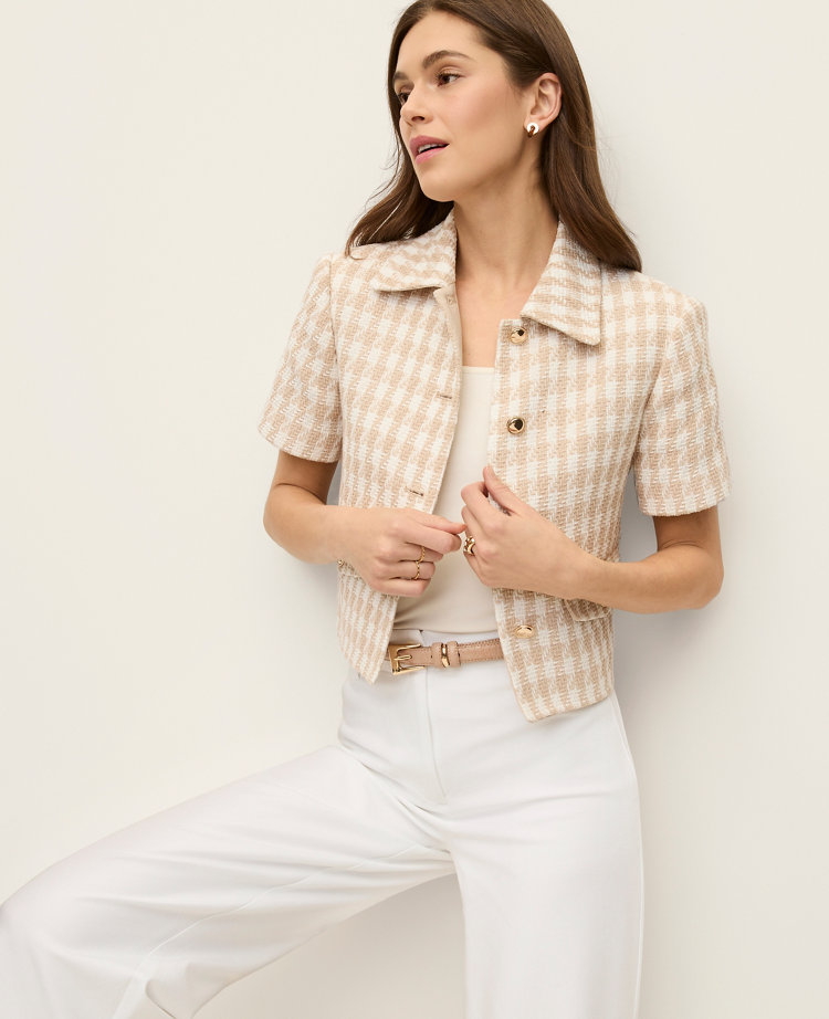 Houdstooth Tweed Jacket