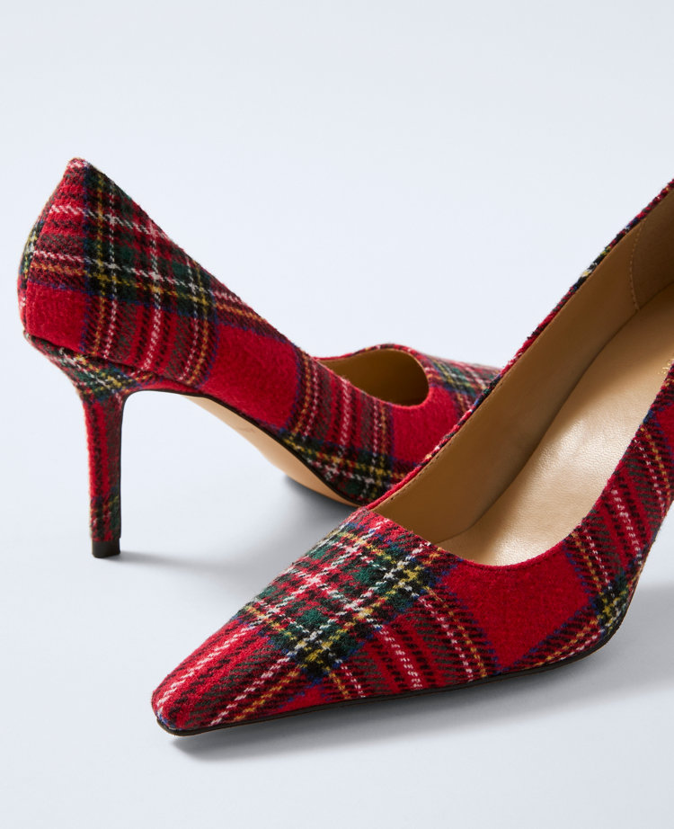 Plaid Nip Toe Pump