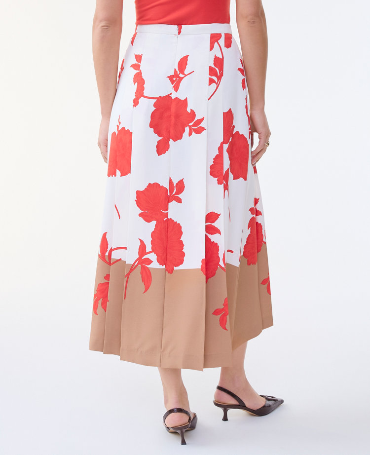 スカート flower satin skirt acka size 1 Satin Maxi Slip Skirt - Flourish Floral | Talbots