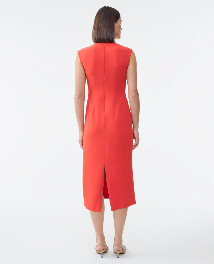Crepe Twist Sheath Dress