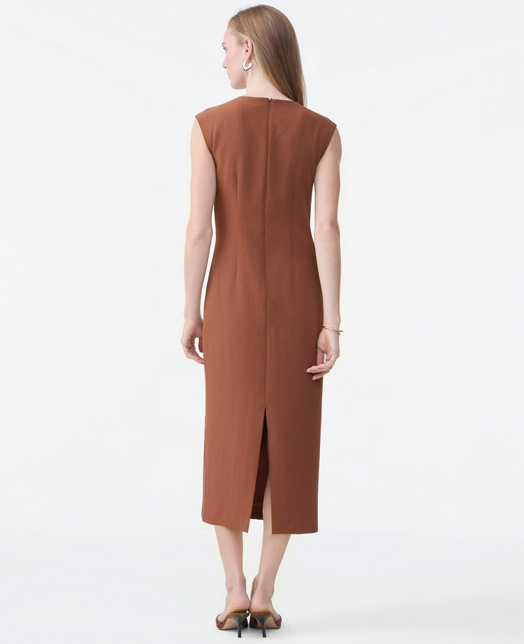 Crepe Twist Sheath Dress