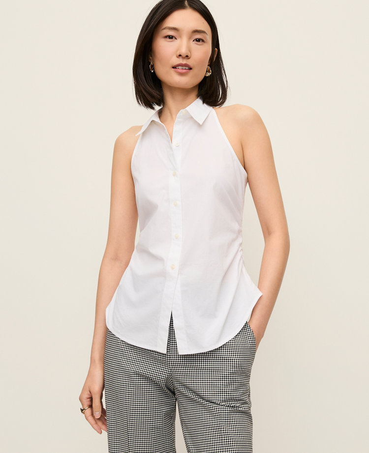 Button Down Halter Shirt