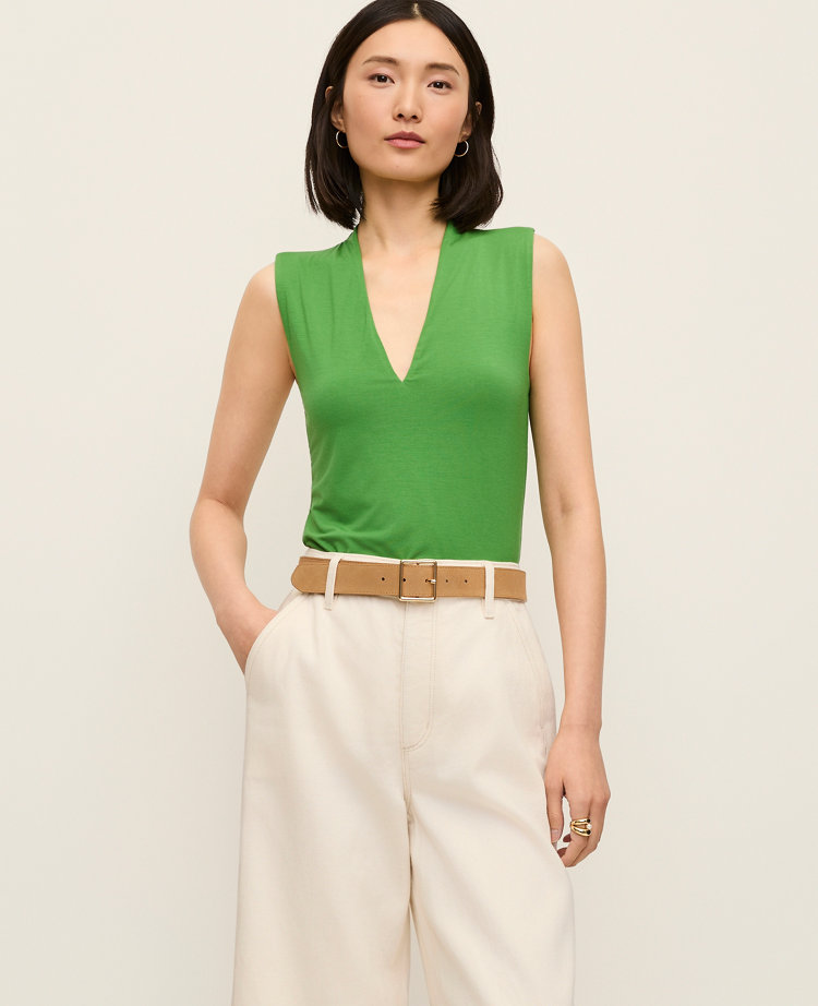 Sleeveless V-Neck Top