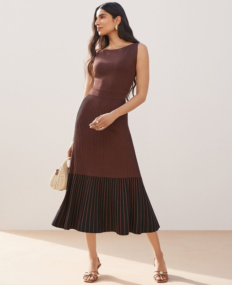 Colorblock Midi Sweater Dress