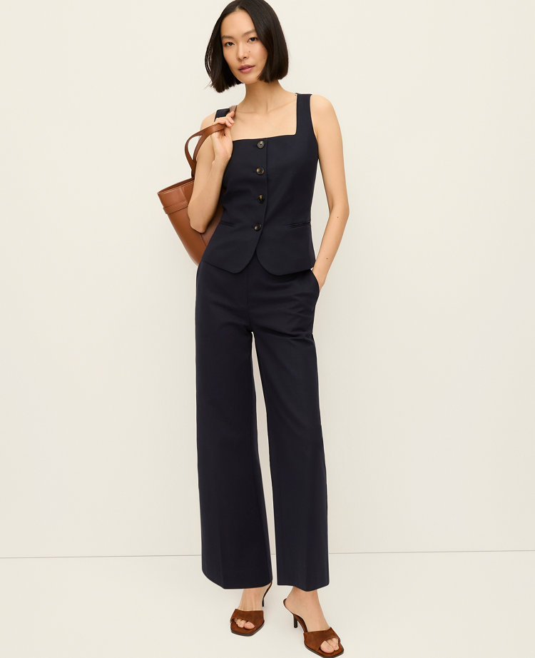 The High Rise Everyday Ankle Pant in Stretch Cotton