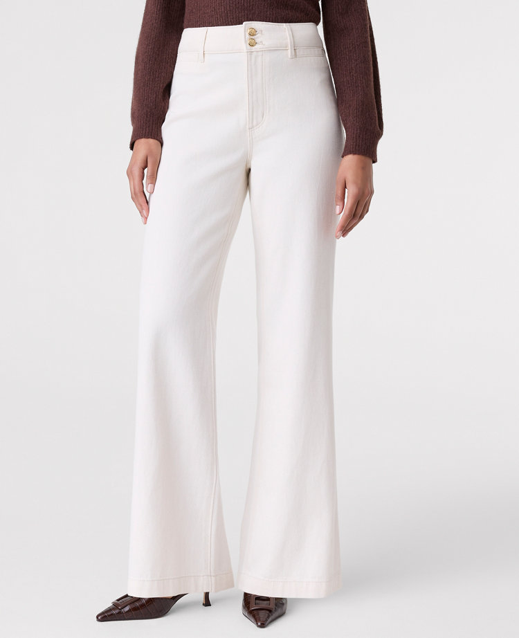 Ann Taylor The Wide-leg Jean In White