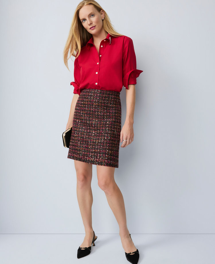 Petite Embellished Relaxed Perfect Shirt